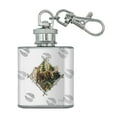 thumbnail image 1 of Moose Diamond Stainless Steel 1oz Mini Flask Key Chain, 1 of 4