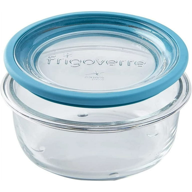 Bormioli Rocco Frigoverre Future 6.25 oz. Round Food Storage Container,  Made From Durable Glass, Dishwasher Safe, Made In Italy. 
