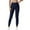 Dark Blue, variant on ibuvkizy Leggings for Women,Women's New Solid Color Thread Hip Lifting Tight Fitting Abdominal Elastic Fitness Pants Leggings Yoga Pants Gray,S