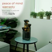Stoned Jar Cascading Water Fountain with LED Lights