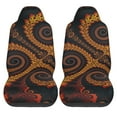 thumbnail image 2 of Easy to Install Car Universal Seat Cover, Gold Fractal Spiral Four Seasons Universal Front Seat Cover, 2-Piece, 2 of 8