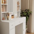 thumbnail image 5 of The white vanity with LED mirror is equipped with a hair dryer rack, and the vanity in the bedroom and dressing room is equipped with a dressing pad, 5 of 7
