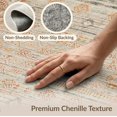 thumbnail image 6 of ODIKA Entryway Boho Distressed Farmhouse Stripe Mosaic Detail Border Non-Slip Flatwoven for Living Room, Under Sectional, Family, 6 of 7