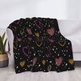 thumbnail image 3 of Fotbe Heart and Stars Manta de Franela con Estampado, Manta Ultrasuave para Cama, Sofá, Auto, Hipoalergénica y Antibolitas-80"x60", 3 of 6