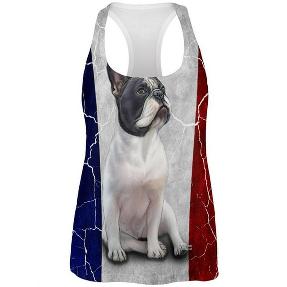 French Bulldog Live Forever Flag All Over Womens Work Out Tank Top Multi 2XL