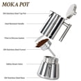 thumbnail image 3 of Cafetera espresso Stovetop LAOION, 6 tazas, 300 ml, acero inoxidable, 3 of 7