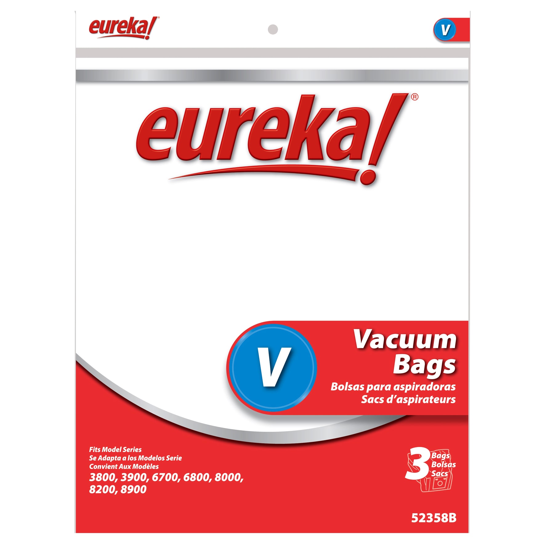 3-Pack Eureka Disposable Dust Bags Style V 52358A Vacuum Bag Carpet Cleaner NEW