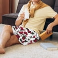 thumbnail image 3 of Wukai Rose Flowers Men’s Short Pajama Pants With Pockets Soft Sleep Pj Shorts for Men-XX-Large, 3 of 6