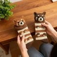 thumbnail image 4 of 3D Knit Animal Socks for Unisex – Cute Cozy Hand-Crochet Floor Socks, 3D Funny Winter Warm Socks with Panda, Black Cat, Koala, Capybara, Raccoon, Sloth, Cow & More, 4 of 7