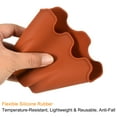 thumbnail image 4 of Uxcell 4" Silicone Round Flower Pot Planter Decorative Container, Terracotta 6 Pack, 4 of 5