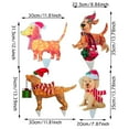 thumbnail image 2 of HomelyJoy Outdoor Dog Christmas Decorations, 14" Pre-Lit 3D Tinsel Puppy with Hat & Dress, Lighted Lawn Decor for Yard Garden, Christmas Lighted Animal Figure, 2 of 2