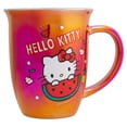 thumbnail image 1 of Tarro de Cerámica Iridiscente Bitono, Hello Kitty Frutal, Sanrio, Taza Bebidas Calientes, Capacidad 470 ml, Rojo, 1 of 4