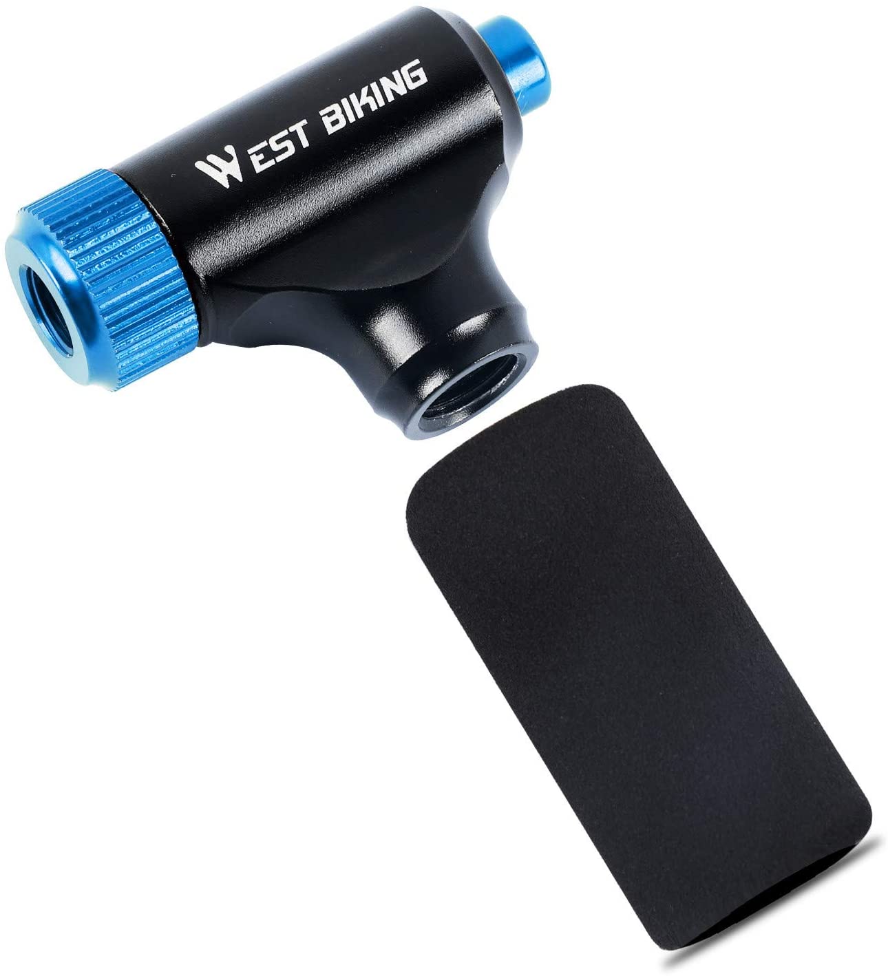 Gonfleur CO2 Pour Vélo – Compatible Valves Presta Et Schrader, Alliage Aluminium, Manchon Isolant, Compact, Pour VTT Et Vélo De Route - 2