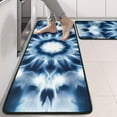thumbnail image 2 of Kitchen Rugs Sets Of 2,Blue Tie Dye Mandala Pattern Anti Fatigue Kitchen Mat Rugs Non Slip Washable,Decorative Kitchen Floor Mats for Kitchen,Sink,Laundry,17"x47"+17"x47", 2 of 5