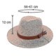 thumbnail image 2 of New Natural Panama Soft Shaped Straw Hat Summer Women/men Wide Brim Beach Sun Cap Uv Protection Fedora Hat, 2 of 4