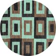 thumbnail image 1 of Ahgly Company Indoor Round Abstract Light Blue Modern Area Rugs, 4' Round, 1 of 4