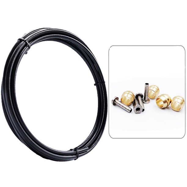 A Manguera de freno de bicicleta + Kit de oliva de inserción de conexión de latón para bicicleta Mt200 M315 M395 M6000 2,5 m, juego de tubos de freno de disco hidráulico