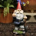 thumbnail image 4 of Adorno de enano con barba blanca y dedo medio, estatua de gnomo, 5,11 pulgadas de alto Hugtrwg Para estrenar, 4 of 9