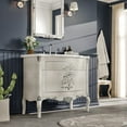 thumbnail image 2 of Eviva Monaco 37"W x 22"D Ivory Bathroom Vanity with White Carrara Marble Countertop and Undermount Porcelain Sink, 2 of 11