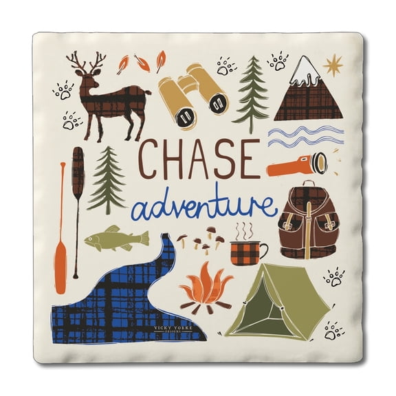 Thirstystone Chase Adventure Single Tumbled Tile Stone Coaster Create Your Own Set