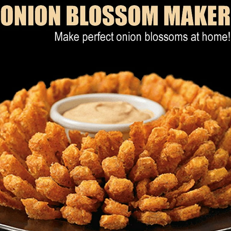 Onion Blossom Maker - prepare beautiful & tasty onion blossoms - Includes  onion slicing guide and core remover plus recipe booklet $9.99