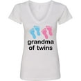 thumbnail image 3 of Inktastic Grandma of Twins Boy Girl Women's V-Neck T-Shirt, 3 of 5