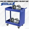 thumbnail image 4 of 2 Tier Rolling Tool Cart,330 Lbs Metal Heavy Duty Utility Cart On Wheels,2 Shelf Steel Utility Cart,Industrial Service Cart,Tool Storage Organizer for Mechanic,Garage,Workshop,Warehouse & Repair Shop, 4 of 7