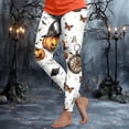 thumbnail image 2 of mgoYE Halloween Womens Leggings Cute Pumpkin Ghost Print PJs Bottoms Causal Soft Long Lounge Pants Sleepwear Women's Leggings Size XL, 2 of 7