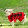 thumbnail image 5 of Jersey para perro LelePet, cálido, de cuello alto, a cuadros, rojo, talla M, 5 of 5
