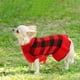 thumbnail image 5 of Jersey para perro LelePet, cálido, de cuello alto, a cuadros, rojo, talla M, 5 of 5