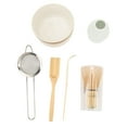 thumbnail image 1 of ZOUSSIQI Matcha Set Traditional Tea Whisk Tea Scoop Bowl Filter Handmade Ceremony Kit for Delicate Tea Making White JU316-128120, 1 of 13