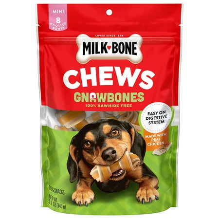 UPC: 0079100759903 | Milk-Bone GnawBones Rawhide Free Dog Chews With Real Chicken  Long-Lasting Mini Dog Treats  Bag of 8