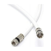 75' feet white : solid copper center conductor, made in the usa : rg6 coaxial cable (coax) with compression connectors, f81 / rf, digital coax for audio/video, cabletv, antenna, internet, & satellite