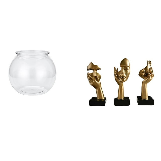 Pecera Pequeña Transparente, Adorno Para El Hogar, Pecera Artesanal, Jarrón, Mesa, Dormitorio, Escritorio, Sala De Estar, Decoración Del Hogar, Estatuas De Resina, Decoraciones De Mesa,