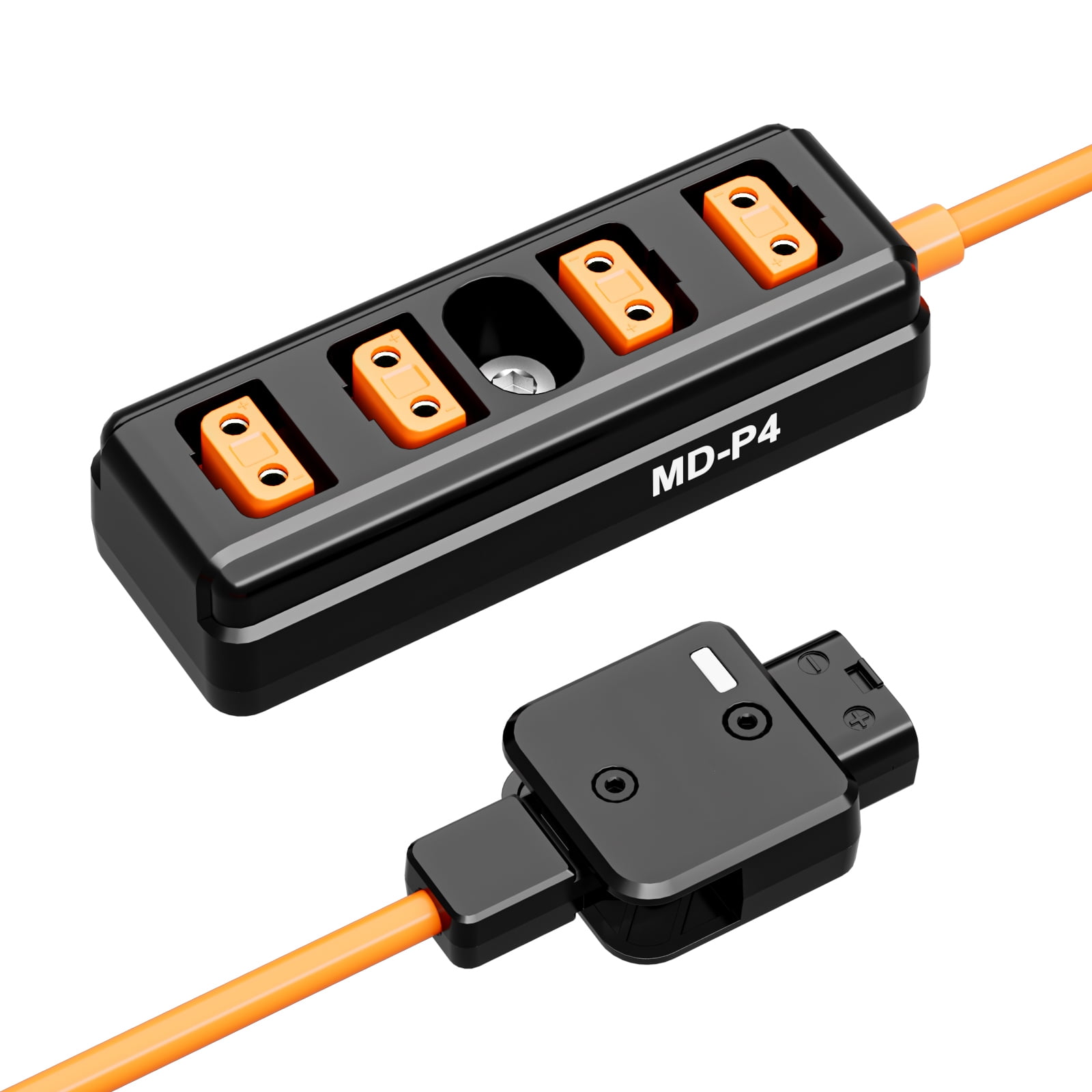 COOLHOOD D Tap Male To 4 Female Power Cable For Cameras Battery Power Supply Distributor With 180° Rotatable Head