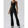 thumbnail image 2 of Lucakuins Mono de entrenamiento para mujer, sin mangas, cuello en U, sin espalda, hueco, sólido, delgado, mono de yoga Lucakuins  moda, 2 of 6