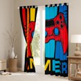 thumbnail image 3 of Homewish Red Gamepad Blackout Curtains Set of 2 (52x84 Each),Game Console Window Curtains,Gamer Gaming Curtains and Drapes For Boys,Breathable Bedroom Decorative, 3 of 6