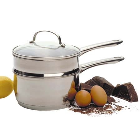 - Double Boiler 2 Quart Polished Stainless Steel