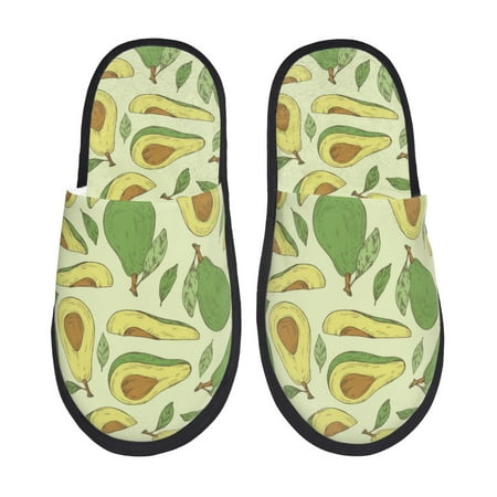 

Slippers for Women Men Cute Avocado Leaves Warm Womens Mens House Shoes Bedroom Slippers Fuzzy Memory Foam Slippers Winter House Indoor Shoes Aesthetic Dorm Slippers