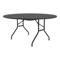 Correll CF Series 29x60" Traditional Wood Folding Table in Black Granite