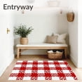 thumbnail image 3 of ODIKA 6'x9' Machine Washable Non-Slip Area Rug, Rustic Cabin Inspired Interlocking Checks With Balanced Color Blocks High Traffic Rug, Red, 618391, 3 of 7
