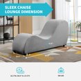 thumbnail image 3 of MUZZ Yoga Curve Chair, Velvet Yoga Chaise Lounge Chair for Adults, Modern Yoga Couch for Stretching and Relaxation, Light Grey, 3 of 5