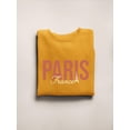 thumbnail image 3 of Paris France Nude Pink Lettering Sweatshirt Men -Image by Shutterstock, Male XX-Large, 3 of 4