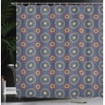 thumbnail image 3 of Ambesonne Ethnic Shower Curtain, Sun Like Circular Motifs Art, 69"Wx75"L, Dark Yellow Dried Rose, 3 of 4