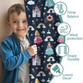 thumbnail image 3 of Blackout Kids Curtains,Dark Blue Princess Castle Pattern Childrens Insulated Curtains Set Of 2,Bedroom Essentials,Toddler Room Decor 42"x63", 3 of 5