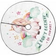 thumbnail image 1 of FMSHPON Watercolor Unicorn Clipart Xmas Christmas Tree Skirt Stand Mat for Holiday Party Decoration Indoor Outdoor 48 inches, 1 of 3