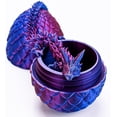 thumbnail image 4 of 3D Printed Dragon Eggs with Dragon Inside, Articulated Crystal Dragon in Egg, Executive Dragon Fidget Desk Toys for Gifts, Home Office Decor (Purple), 4 of 7
