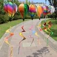thumbnail image 4 of Hot Air Balloon Wind Spinner Rainbow Pinwheel Windsocks Spiral Windmill for Outdoor Garden Yard Lawn Decoration Gift, 4 of 20