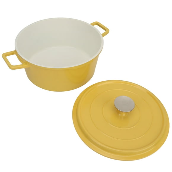Stock Pot, Non Stick Capability Enamel Pot Double Ear Design Cookware Pot With Two Handles Stew Pot For Cooking Milk Stewing Soup And Boiling Porridge