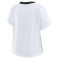 thumbnail image 3 of Women's WEAR by Erin Andrews White Las Vegas Raiders Cropped Center Stripe Dolman T-Shirt, 3 of 6